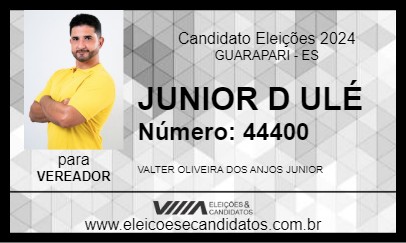 Candidato JUNIOR D ULÉ 2024 - GUARAPARI - Eleições