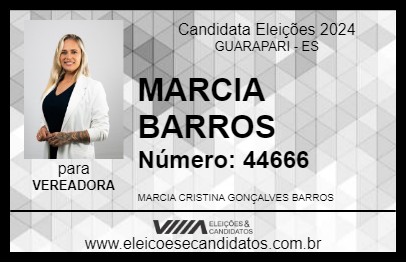 Candidato MARCIA BARROS 2024 - GUARAPARI - Eleições