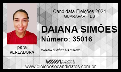 Candidato DAIANA SIMÔES 2024 - GUARAPARI - Eleições