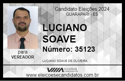 Candidato LUCIANO SOAVE 2024 - GUARAPARI - Eleições