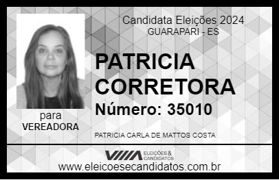 Candidato PATRICIA CORRETORA 2024 - GUARAPARI - Eleições