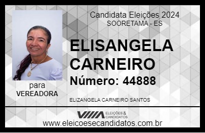 Candidato ELISANGELA CARNEIRO 2024 - SOORETAMA - Eleições