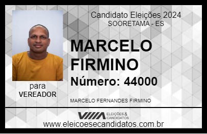 Candidato MARCELO FIRMINO 2024 - SOORETAMA - Eleições