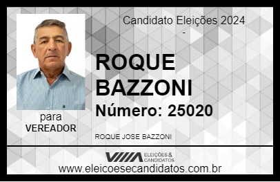 Candidato ROQUE BAZZONI 2024 - SOORETAMA - Eleições