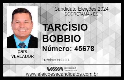 Candidato TARCÍSIO BOBBIO 2024 - SOORETAMA - Eleições