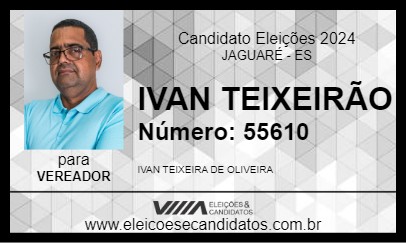 Candidato IVAN TEIXEIRÃO 2024 - JAGUARÉ - Eleições