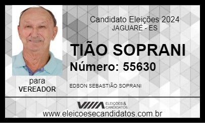 Candidato TIÃO SOPRANI 2024 - JAGUARÉ - Eleições