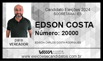 Candidato EDSON COSTA 2024 - SOORETAMA - Eleições