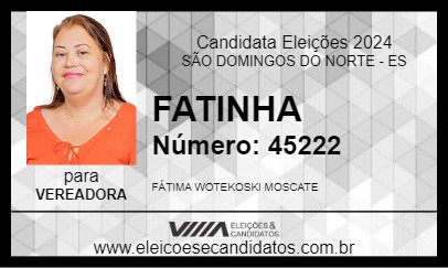 Candidato FATINHA 2024 - SÃO DOMINGOS DO NORTE - Eleições