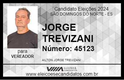 Candidato JORGE TREVIZANI 2024 - SÃO DOMINGOS DO NORTE - Eleições