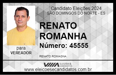 Candidato RENATO ROMANHA 2024 - SÃO DOMINGOS DO NORTE - Eleições