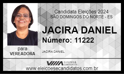 Candidato JACIRA DANIEL 2024 - SÃO DOMINGOS DO NORTE - Eleições