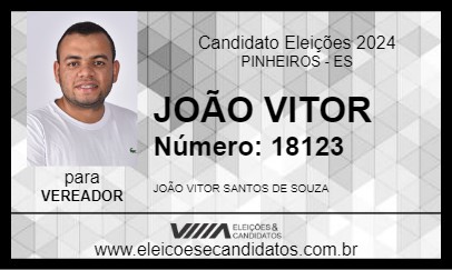 Candidato JOÃO VITOR 2024 - PINHEIROS - Eleições