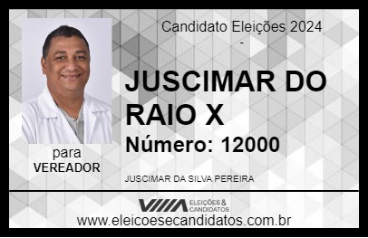 Candidato JUSCIMAR DO RAIO X 2024 - PINHEIROS - Eleições