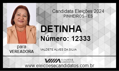 Candidato DETINHA 2024 - PINHEIROS - Eleições