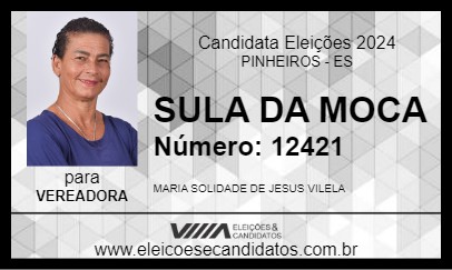 Candidato SULA DA MOCA 2024 - PINHEIROS - Eleições