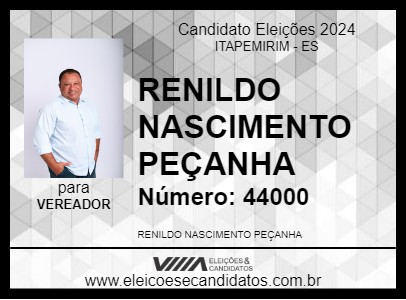 Candidato RENILDO NASCIMENTO PEÇANHA 2024 - ITAPEMIRIM - Eleições