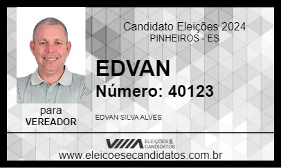 Candidato EDVAN 2024 - PINHEIROS - Eleições