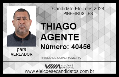 Candidato THIAGO AGENTE 2024 - PINHEIROS - Eleições