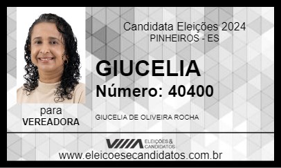 Candidato GIUCELIA 2024 - PINHEIROS - Eleições