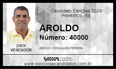 Candidato AROLDO 2024 - PINHEIROS - Eleições