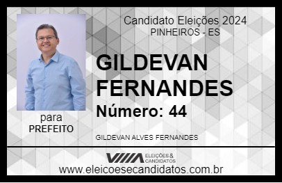 Candidato GILDEVAN FERNANDES 2024 - PINHEIROS - Eleições