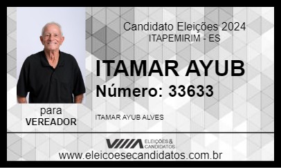 Candidato ITAMAR AYUB 2024 - ITAPEMIRIM - Eleições