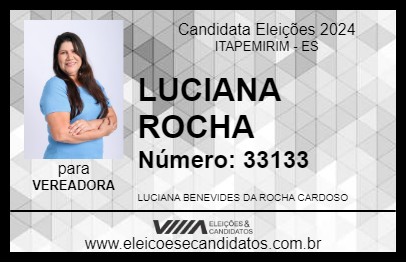 Candidato LUCIANA ROCHA 2024 - ITAPEMIRIM - Eleições