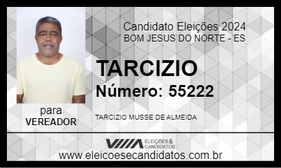 Candidato TARCIZIO 2024 - BOM JESUS DO NORTE - Eleições