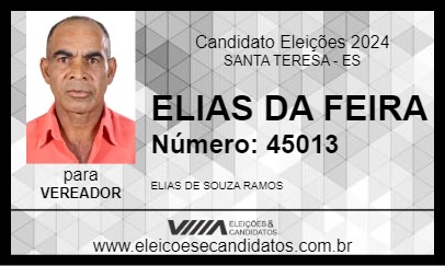 Candidato ELIAS DA FEIRA 2024 - SANTA TERESA - Eleições