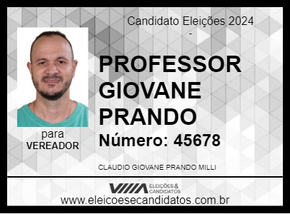 Candidato PROFESSOR GIOVANE PRANDO 2024 - SANTA TERESA - Eleições