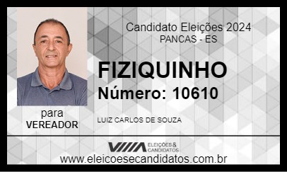 Candidato FIZIQUINHO 2024 - PANCAS - Eleições