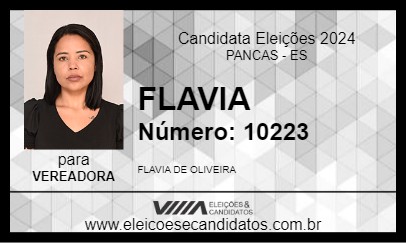 Candidato FLAVIA 2024 - PANCAS - Eleições