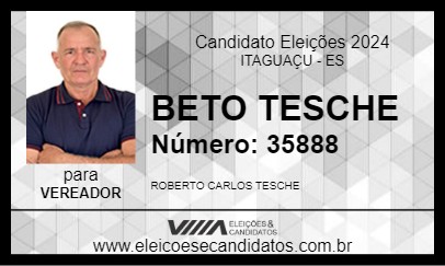 Candidato BETO TESCHE 2024 - ITAGUAÇU - Eleições