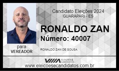 Candidato RONALDO ZAN 2024 - GUARAPARI - Eleições