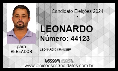 Candidato LEONARDO 2024 - SANTA TERESA - Eleições