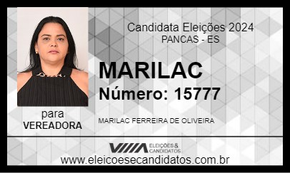 Candidato MARILAC 2024 - PANCAS - Eleições