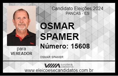 Candidato OSMAR SPAMER 2024 - PANCAS - Eleições