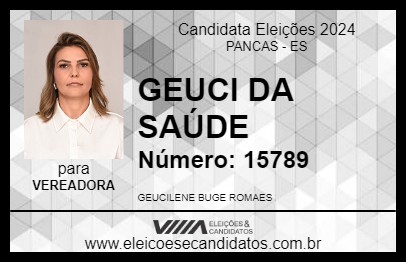 Candidato GEUCI DA SAÚDE 2024 - PANCAS - Eleições