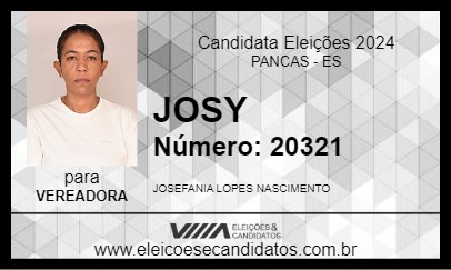 Candidato JOSY 2024 - PANCAS - Eleições