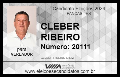 Candidato CLEBER RIBEIRO 2024 - PANCAS - Eleições