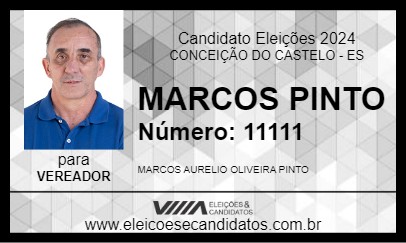 Candidato MARCOS PINTO 2024 - CONCEIÇÃO DO CASTELO - Eleições