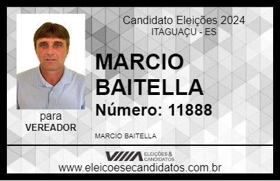 Candidato MARCIO BAITELLA 2024 - ITAGUAÇU - Eleições