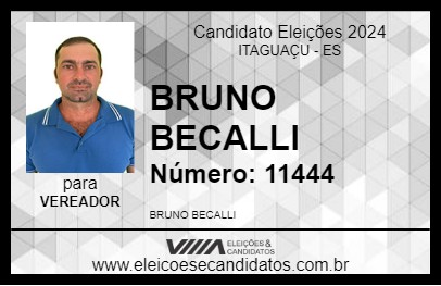 Candidato BRUNO BECALLI 2024 - ITAGUAÇU - Eleições