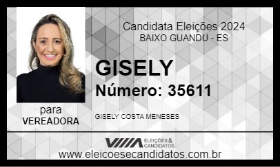 Candidato GISELY MENESES 2024 - BAIXO GUANDU - Eleições