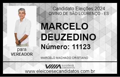 Candidato MARCELO DEUZEDINO 2024 - DIVINO DE SÃO LOURENÇO - Eleições