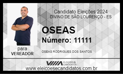 Candidato OSEAS 2024 - DIVINO DE SÃO LOURENÇO - Eleições