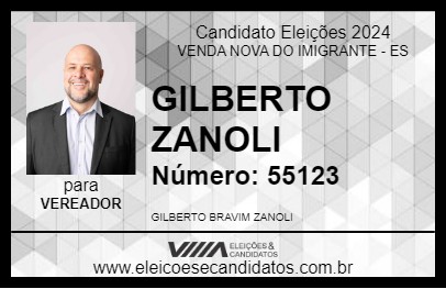 Candidato GILBERTO ZANOLI 2024 - VENDA NOVA DO IMIGRANTE - Eleições