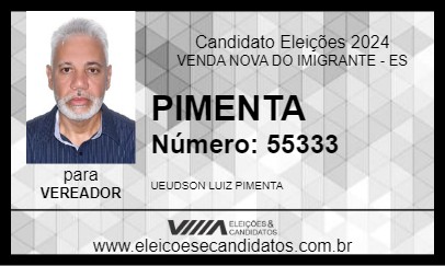 Candidato PIMENTA UEUDSON 2024 - VENDA NOVA DO IMIGRANTE - Eleições