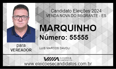 Candidato MARQUINHO 2024 - VENDA NOVA DO IMIGRANTE - Eleições